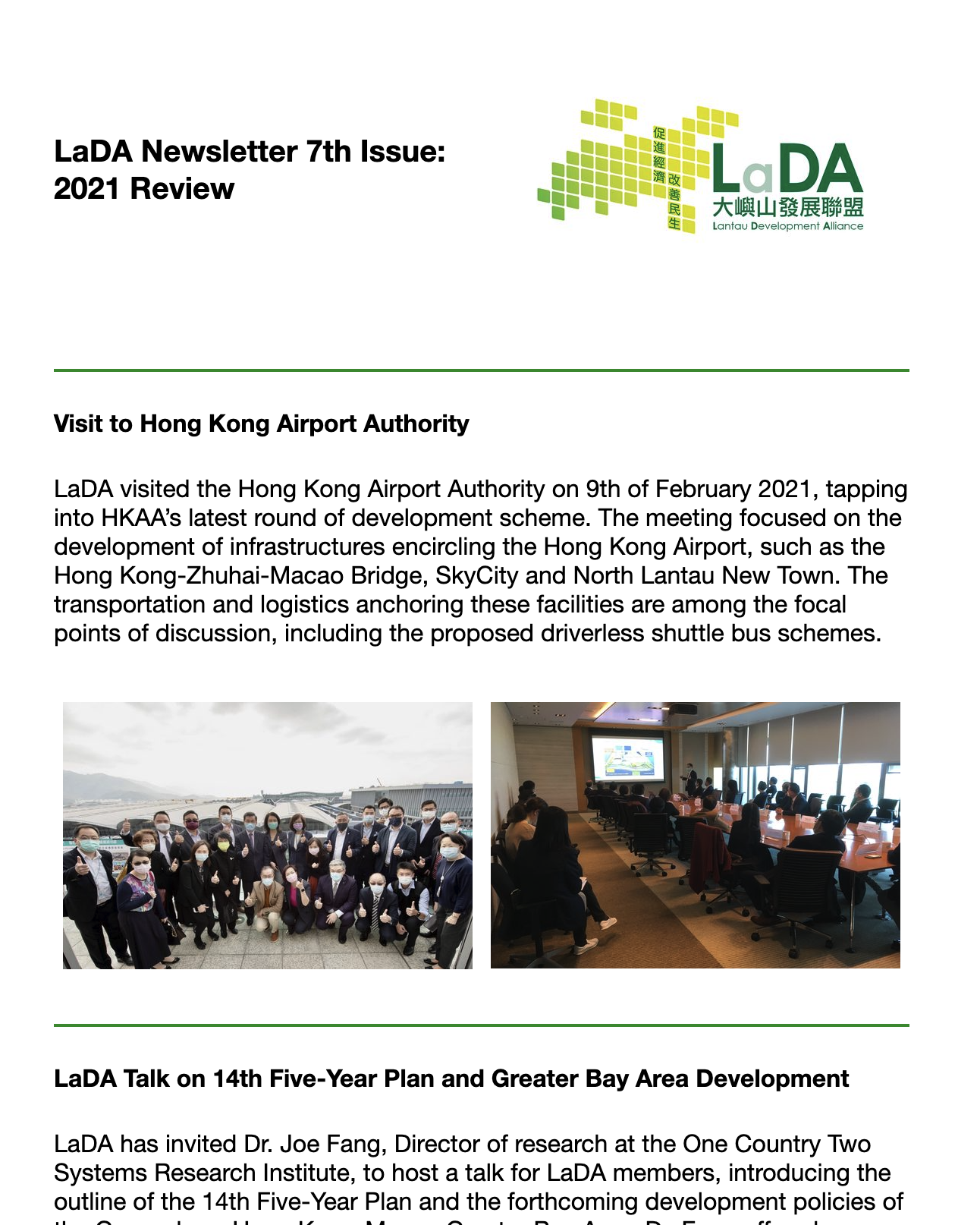 LaDA Newsletter 7th Issue: 2021 Review